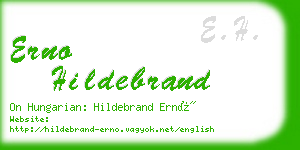 erno hildebrand business card